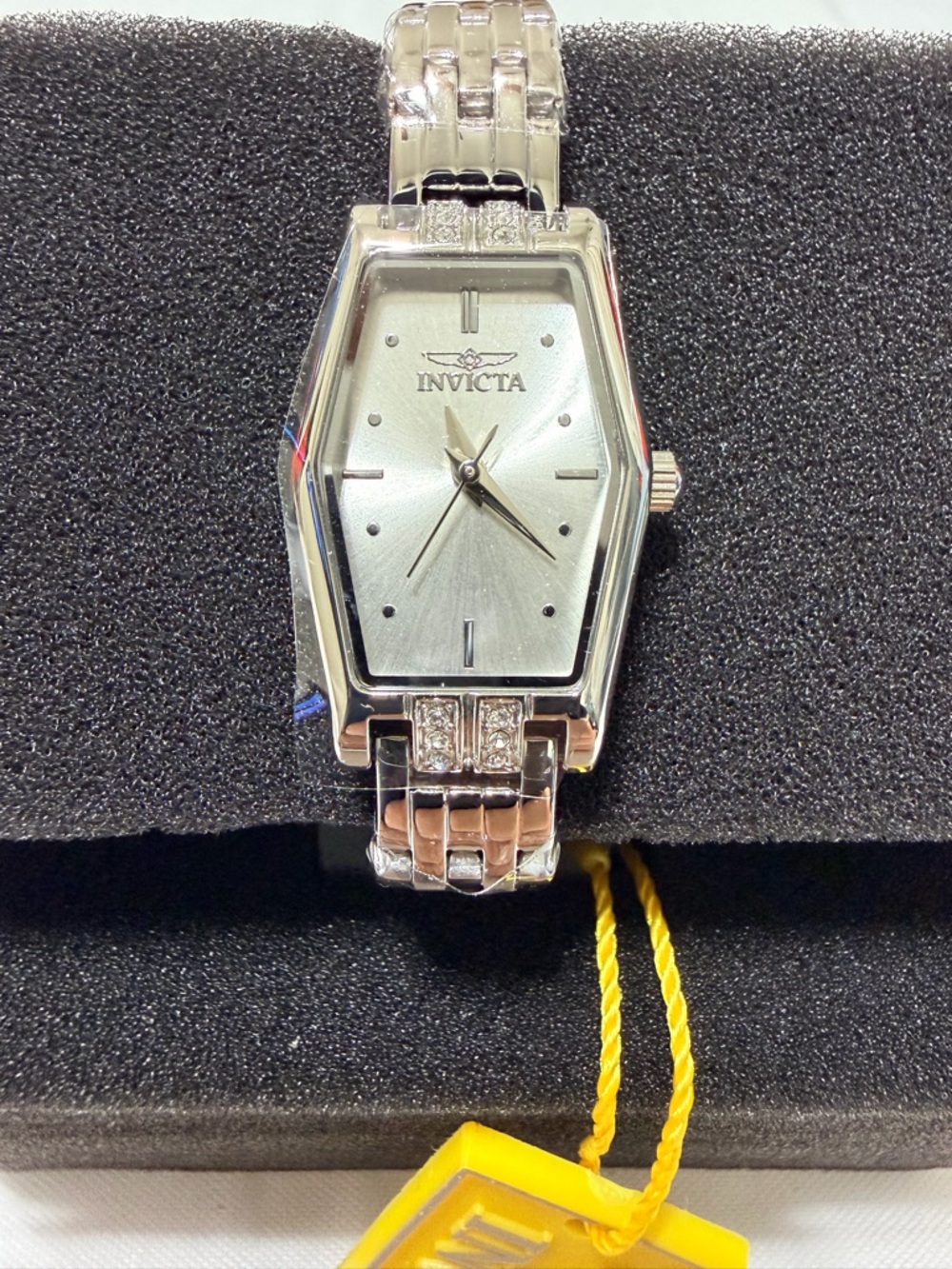 Invicta Women’s Silver Toned Hexagonal Dial Bracelet Watch